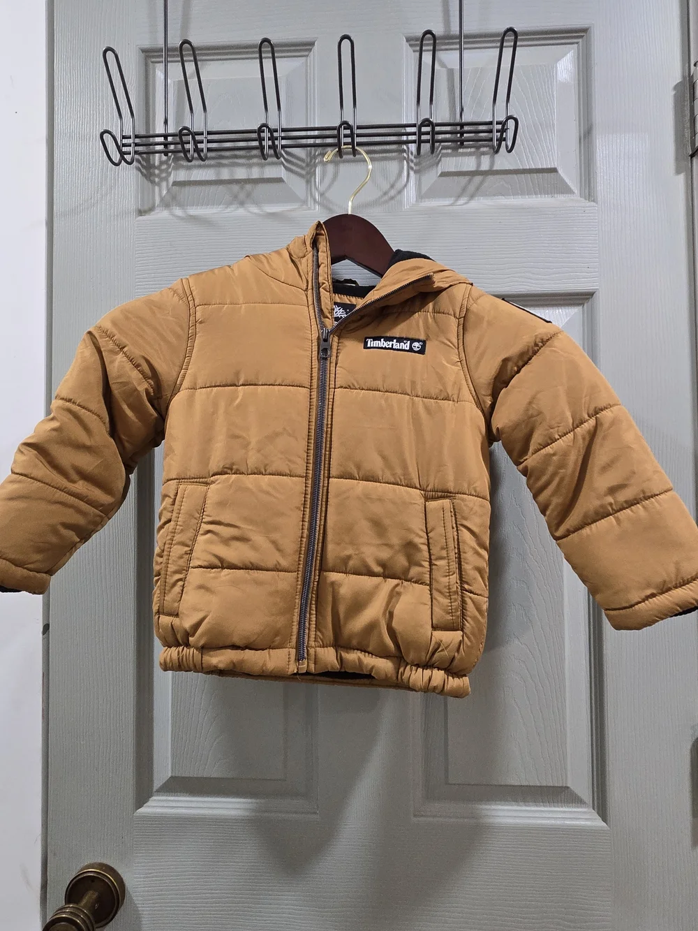Timberland Kids Hooded Puffer Jacket - Tan